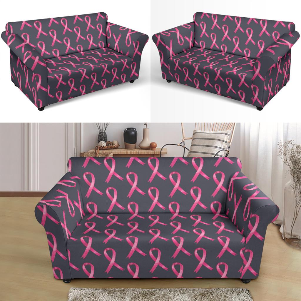 Breast Cancer Awareness Pattern Loveseat Slipcover-JTAMIGO.COM