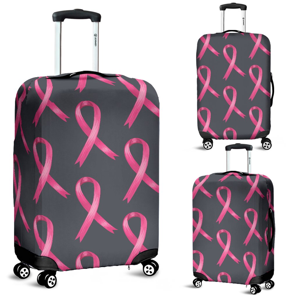 Breast Cancer Awareness Pattern Luggage Cover Protector