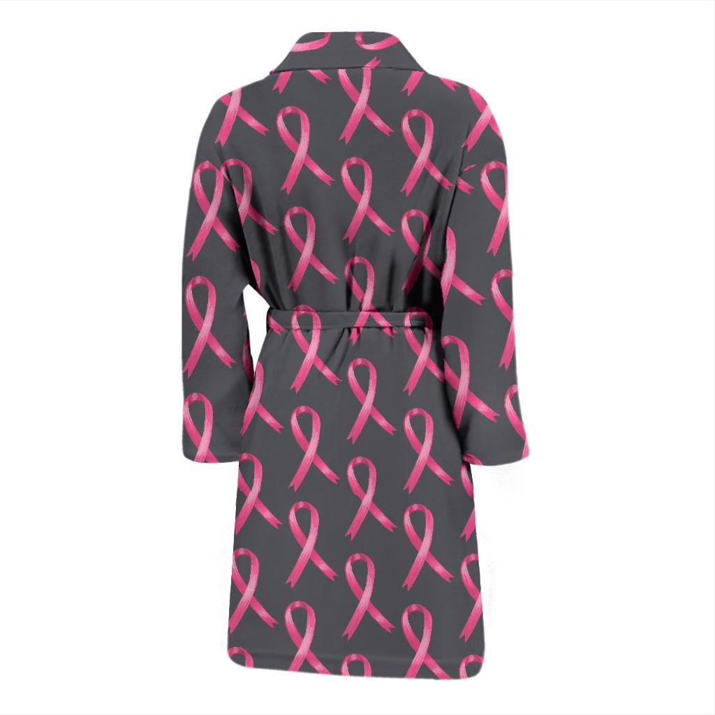 Breast Cancer Awareness Pattern Men Bath Robe-JTAMIGO.COM