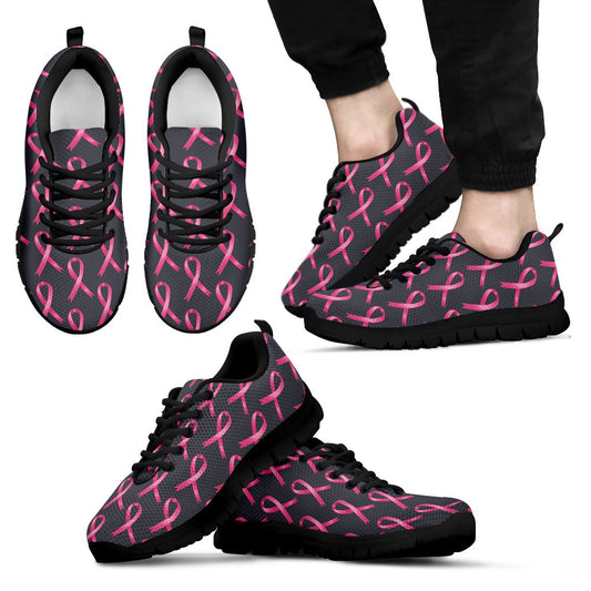 Breast Cancer Awareness Pattern Men Sneakers Shoes