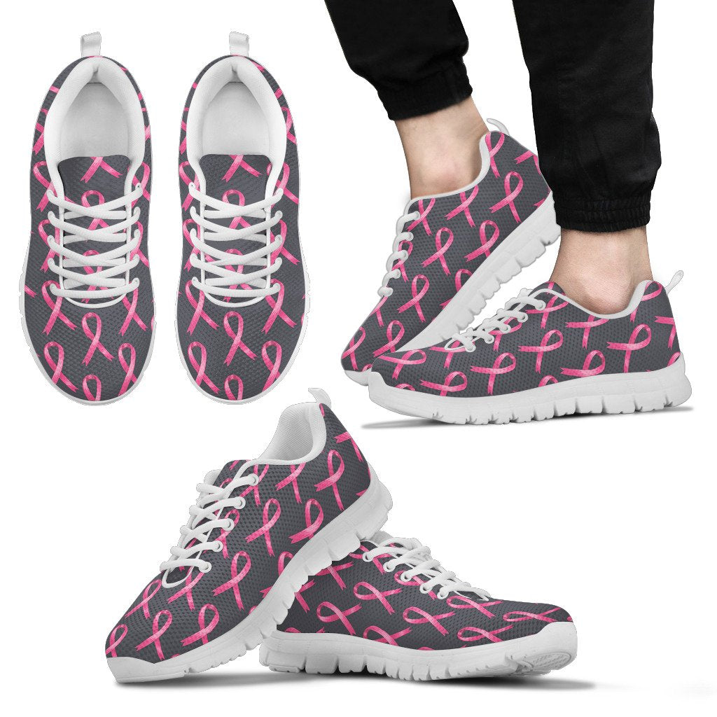 Breast Cancer Awareness Pattern Men Sneakers Shoes