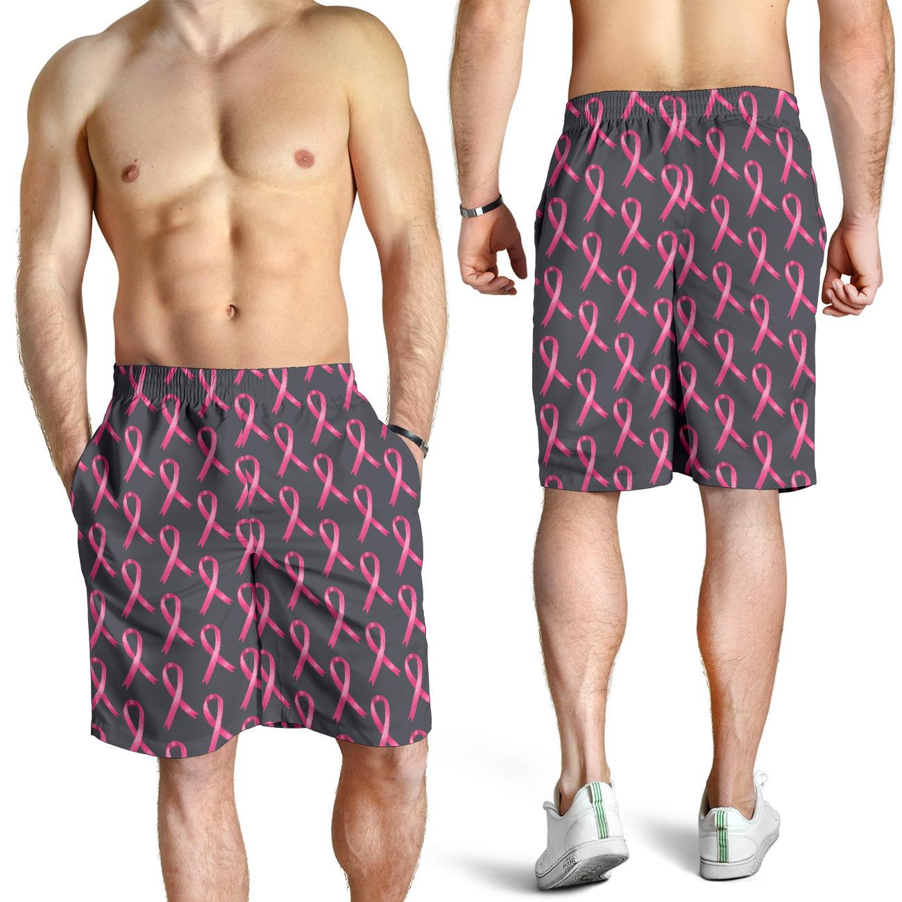 Breast Cancer Awareness Pattern Mens Shorts-JTAMIGO.COM