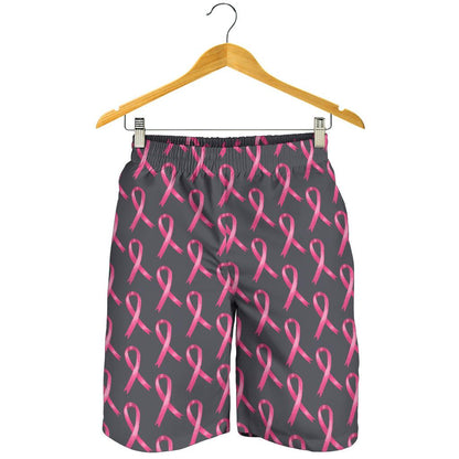 Breast Cancer Awareness Pattern Mens Shorts-JTAMIGO.COM