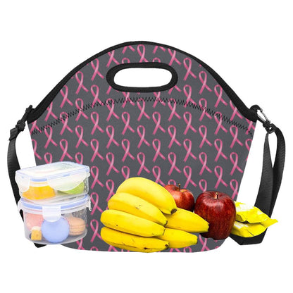 Breast Cancer Awareness Pattern Neoprene Lunch Bag (Model 1669)(Large)-JTAMIGO.COM
