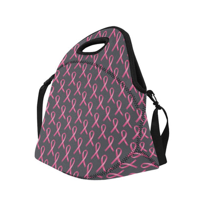 Breast Cancer Awareness Pattern Neoprene Lunch Bag (Model 1669)(Large)-JTAMIGO.COM