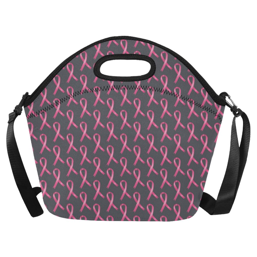 Breast Cancer Awareness Pattern Neoprene Lunch Bag (Model 1669)(Large)-JTAMIGO.COM