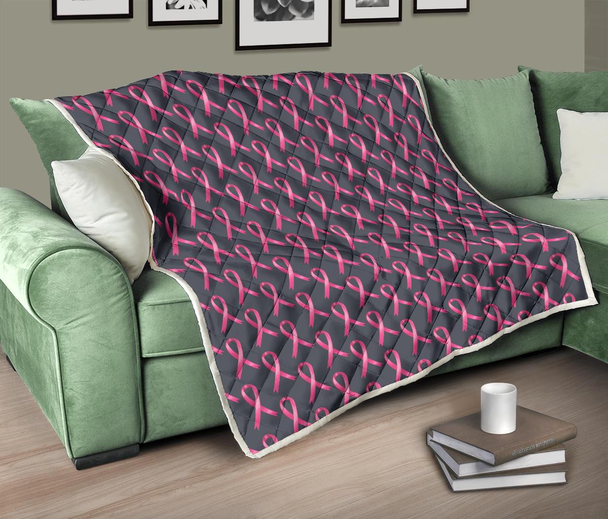 Breast Cancer Awareness Pattern Premium Quilt-JTAMIGO.COM