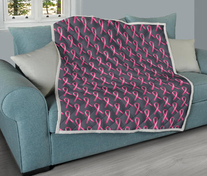 Breast Cancer Awareness Pattern Premium Quilt-JTAMIGO.COM