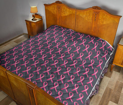 Breast Cancer Awareness Pattern Premium Quilt-JTAMIGO.COM