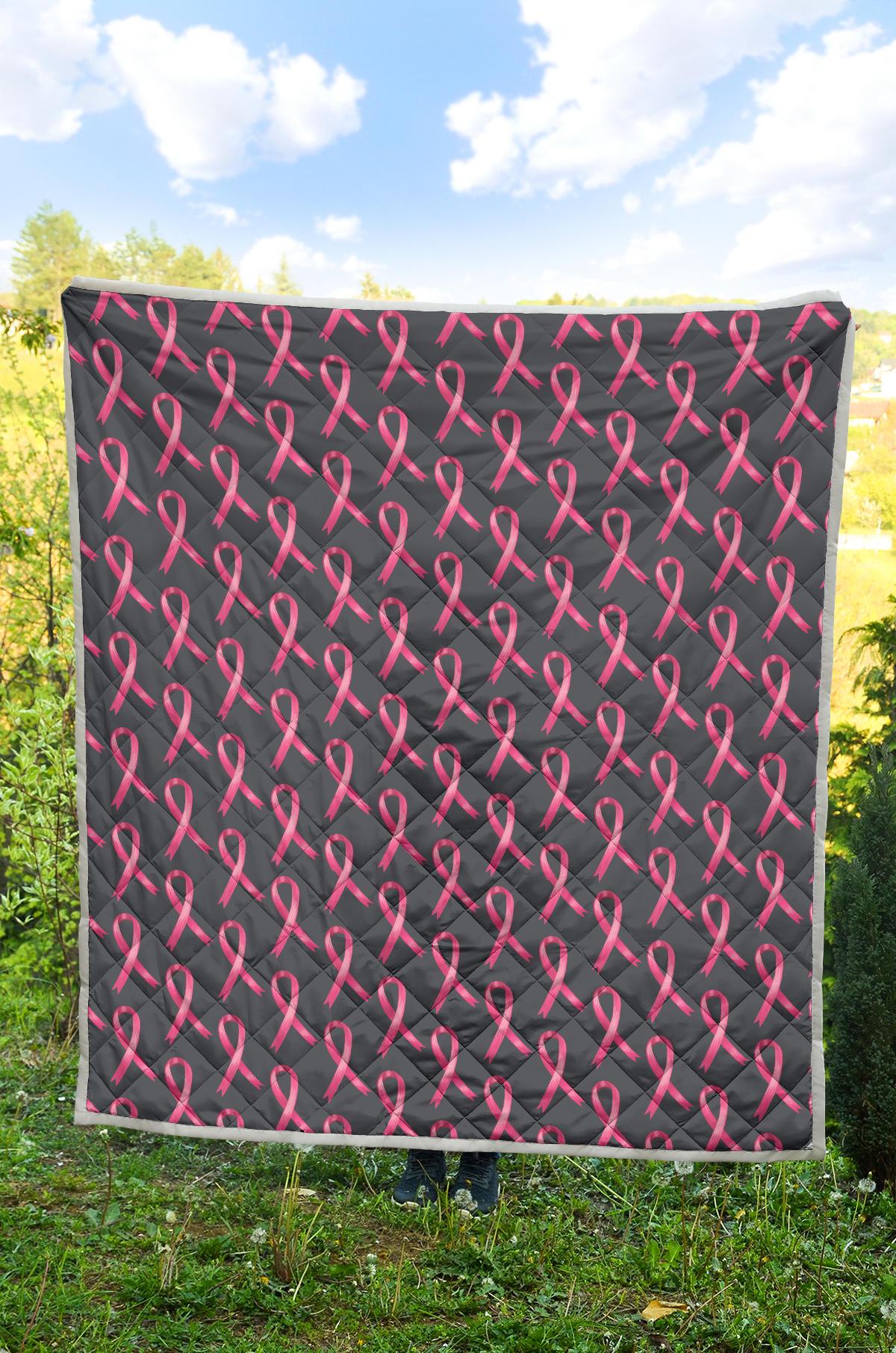 Breast Cancer Awareness Pattern Premium Quilt-JTAMIGO.COM