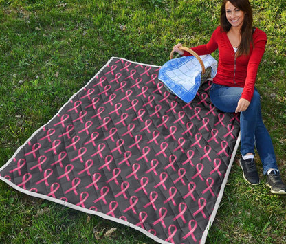 Breast Cancer Awareness Pattern Premium Quilt-JTAMIGO.COM