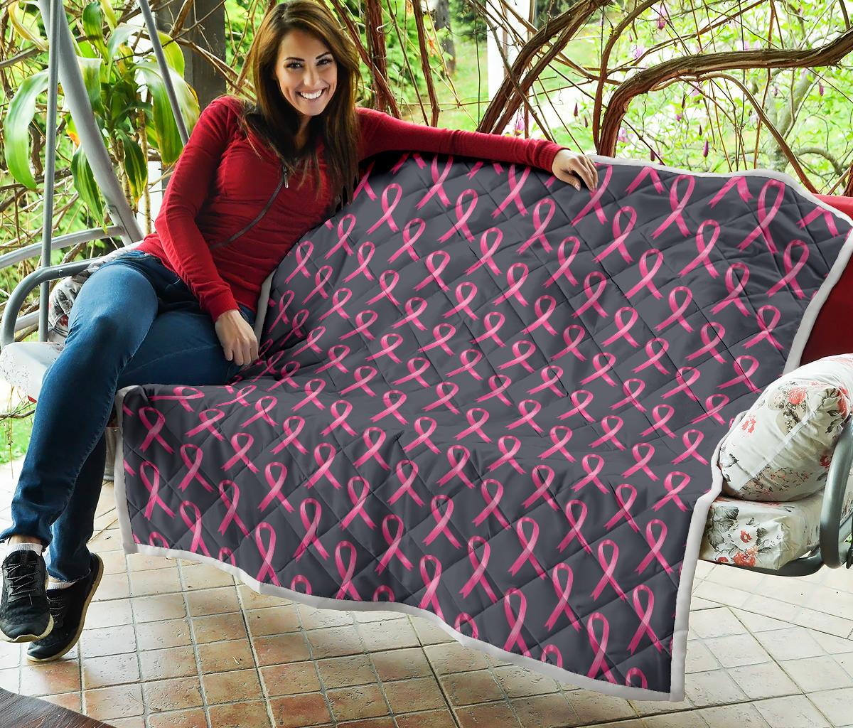 Breast Cancer Awareness Pattern Premium Quilt-JTAMIGO.COM
