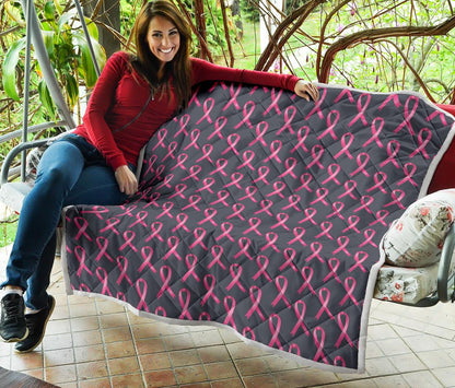 Breast Cancer Awareness Pattern Premium Quilt-JTAMIGO.COM