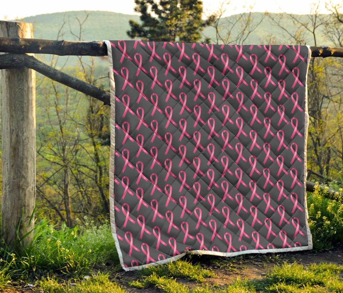 Breast Cancer Awareness Pattern Premium Quilt-JTAMIGO.COM