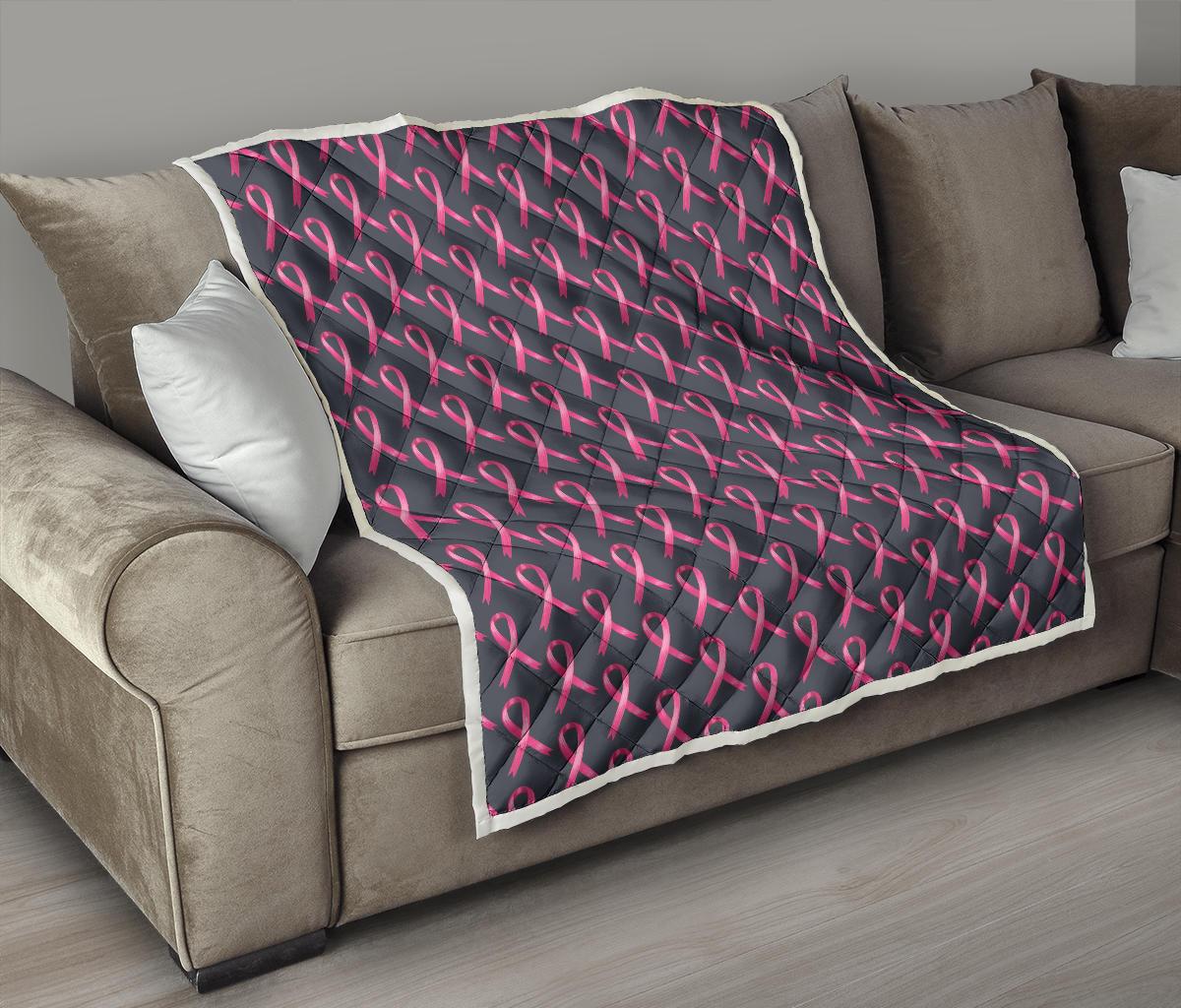 Breast Cancer Awareness Pattern Premium Quilt-JTAMIGO.COM