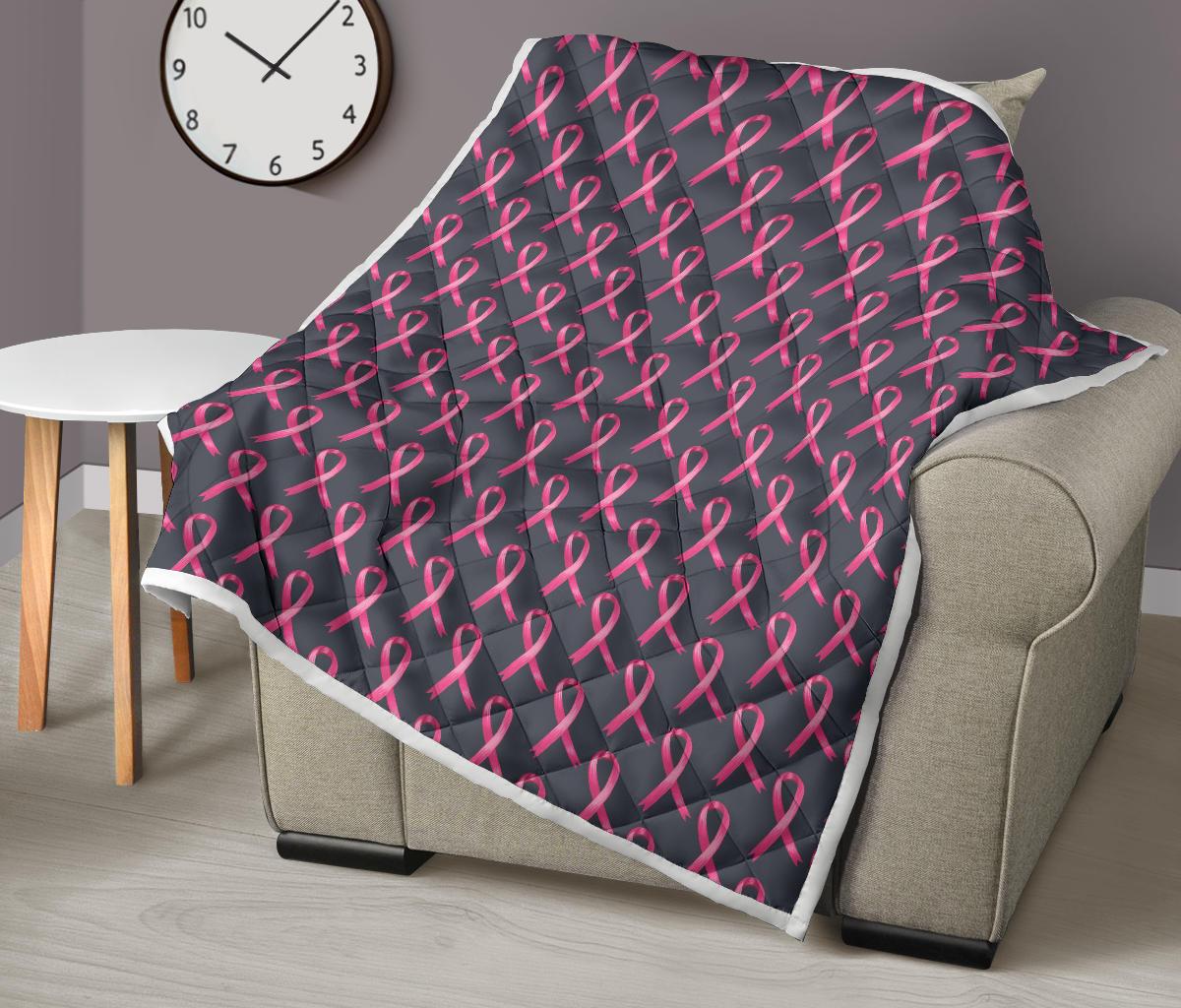 Breast Cancer Awareness Pattern Premium Quilt-JTAMIGO.COM