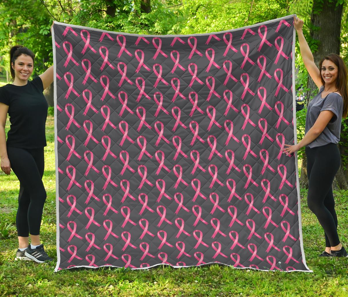 Breast Cancer Awareness Pattern Premium Quilt-JTAMIGO.COM