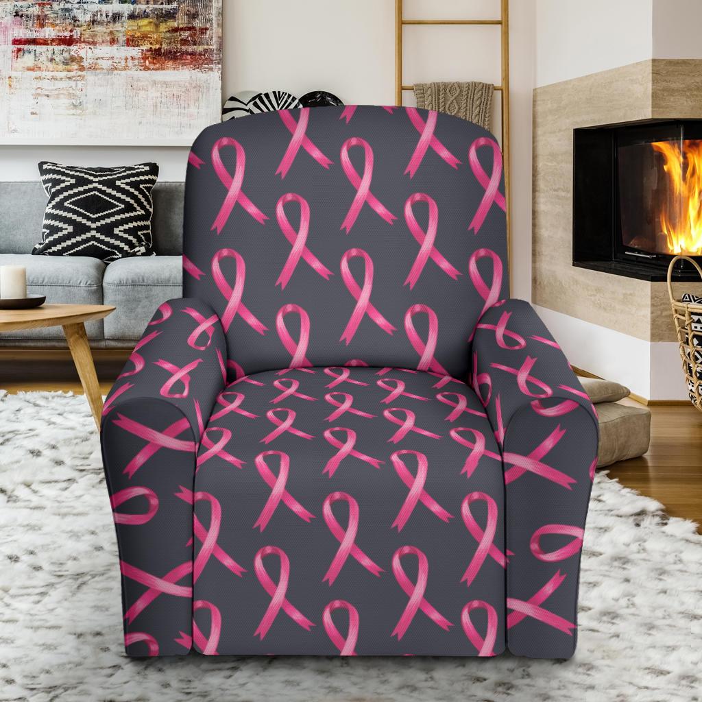 Breast Cancer Awareness Pattern Single Sofa Slipcover -JTAMIGO.COM