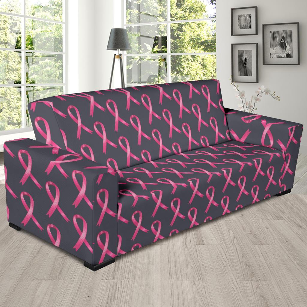 Breast Cancer Awareness Pattern Sofa Slipcover-JTAMIGO.COM