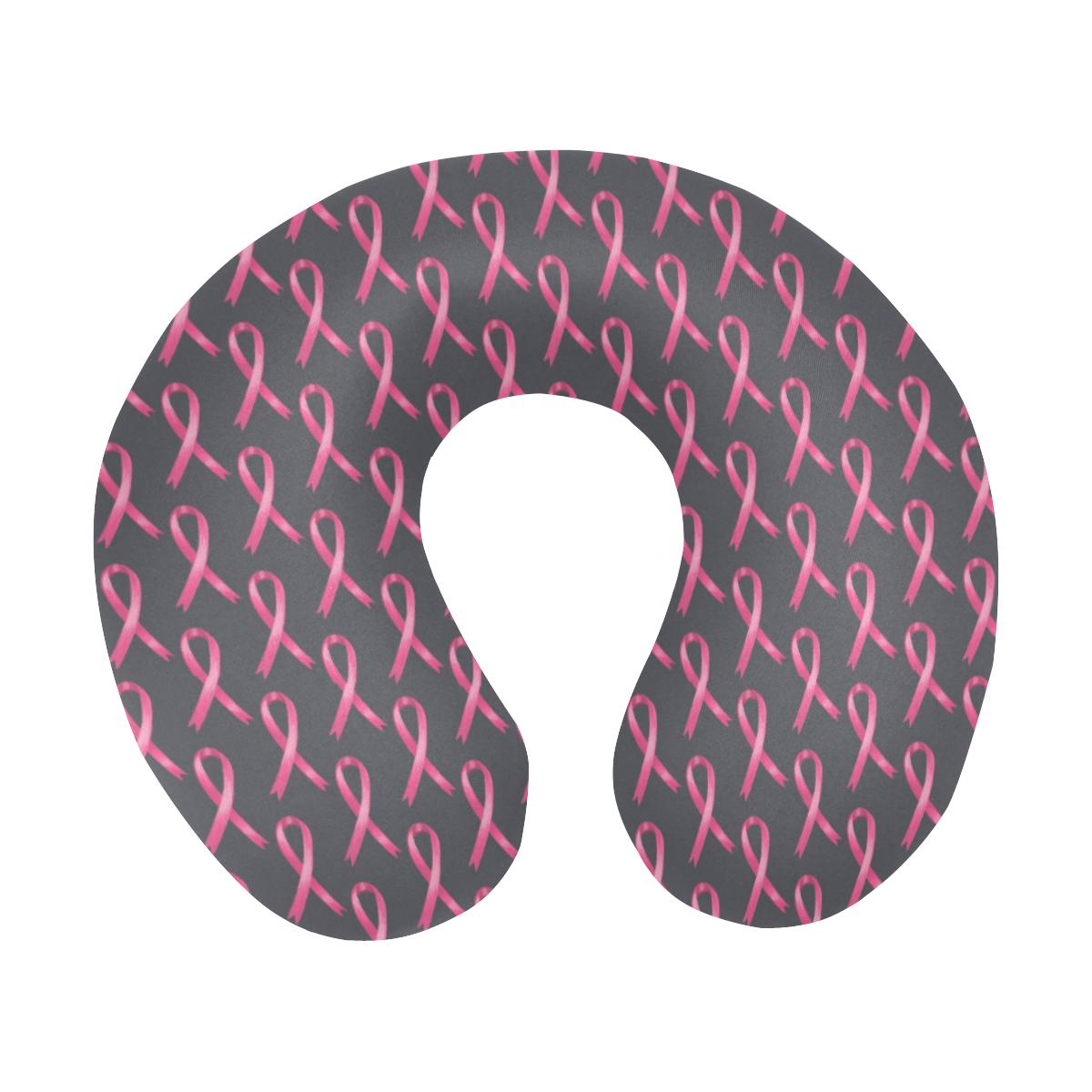 Breast Cancer Awareness Pattern U-Shaped Travel Neck Pillow-JTAMIGO.COM