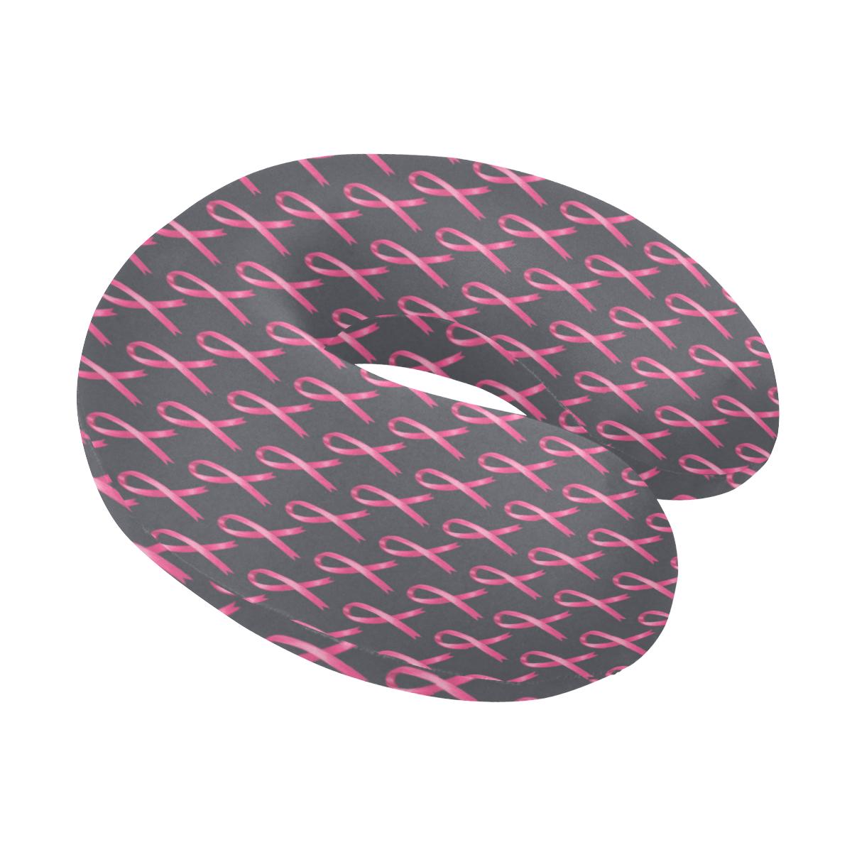 Breast Cancer Awareness Pattern U-Shaped Travel Neck Pillow-JTAMIGO.COM