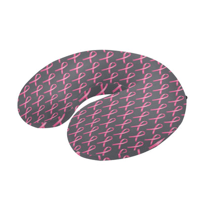 Breast Cancer Awareness Pattern U-Shaped Travel Neck Pillow-JTAMIGO.COM