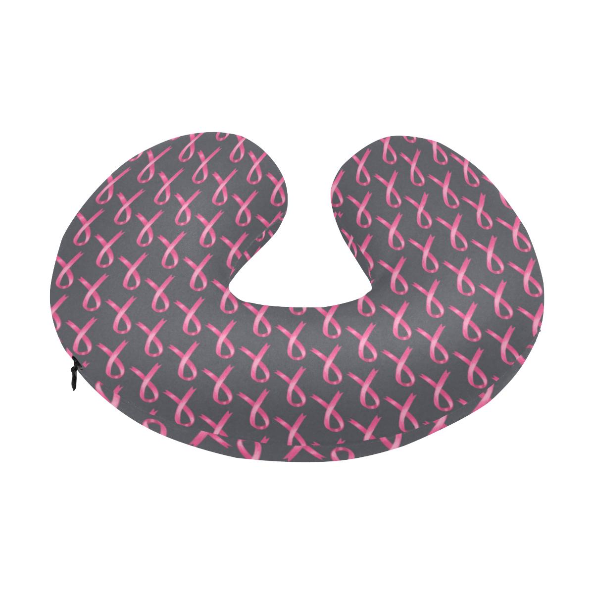 Breast Cancer Awareness Pattern U-Shaped Travel Neck Pillow-JTAMIGO.COM