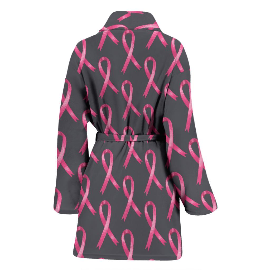 Breast Cancer Awareness Pattern Women Bath Robe-JTAMIGO.COM