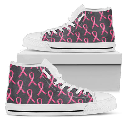 Breast Cancer Awareness Pattern Women High Top Shoes