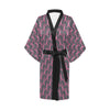 Breast Cancer Awareness Pattern Women Short Kimono Robe