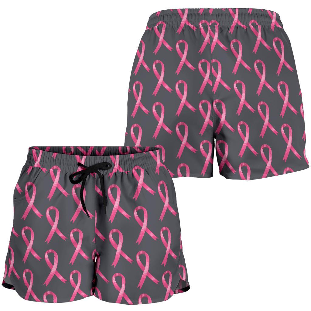 Breast Cancer Awareness Pattern Women Shorts-JTAMIGO.COM