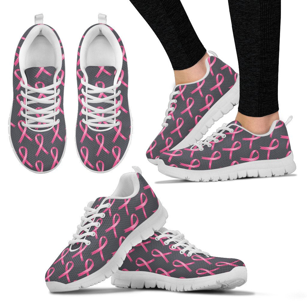 Breast Cancer Awareness Pattern Women Sneakers Shoes