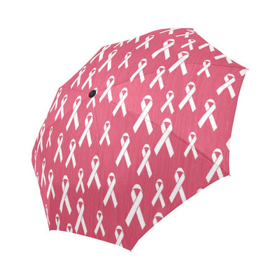 Breast Cancer Awareness Symbol Automatic Foldable Umbrella