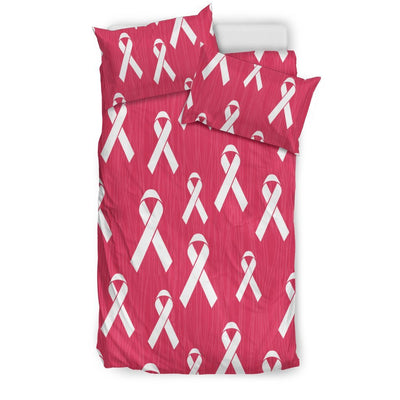 Breast Cancer Awareness Symbol Duvet Cover Bedding Set