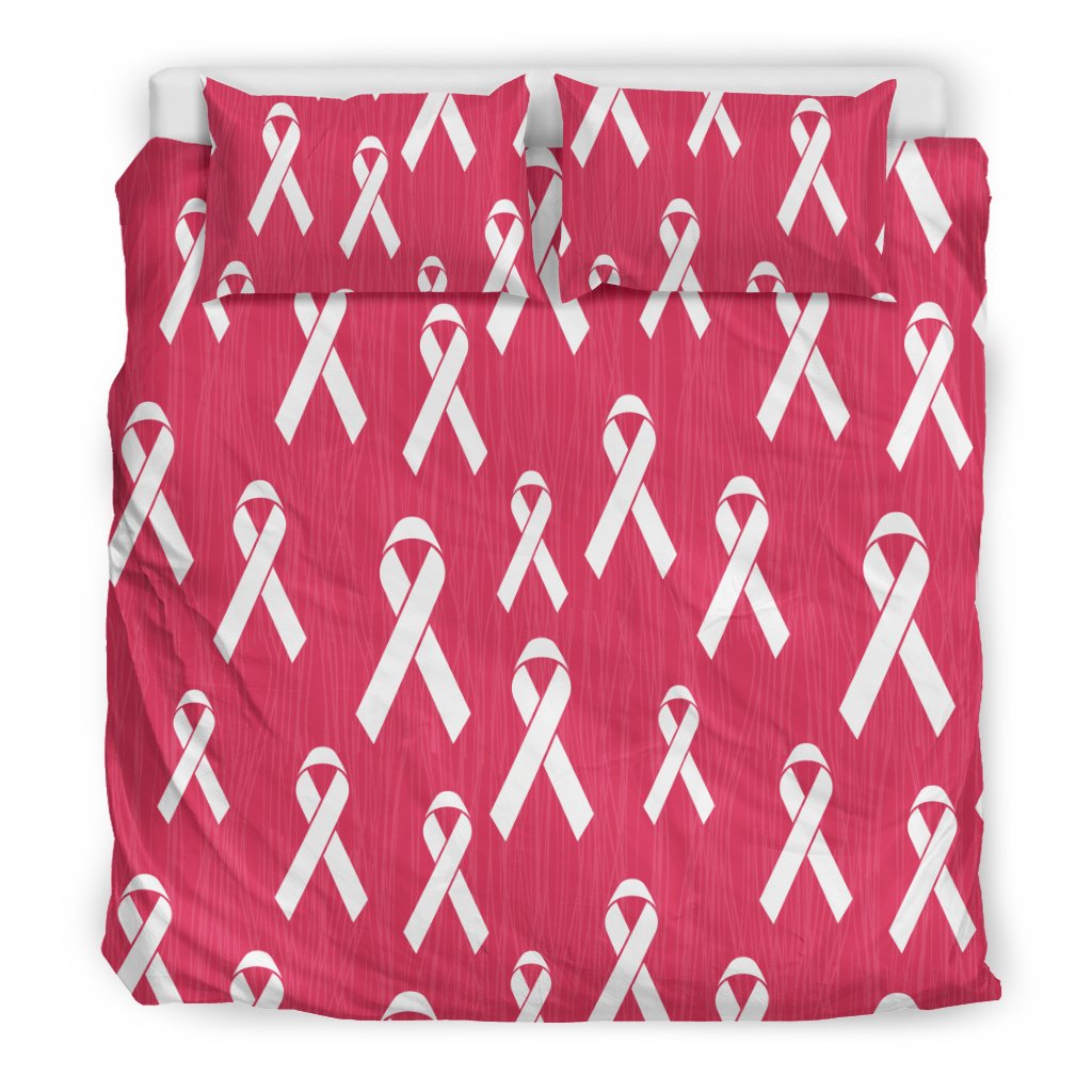 Breast Cancer Awareness Symbol Duvet Cover Bedding Set