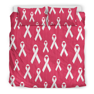 Breast Cancer Awareness Symbol Duvet Cover Bedding Set