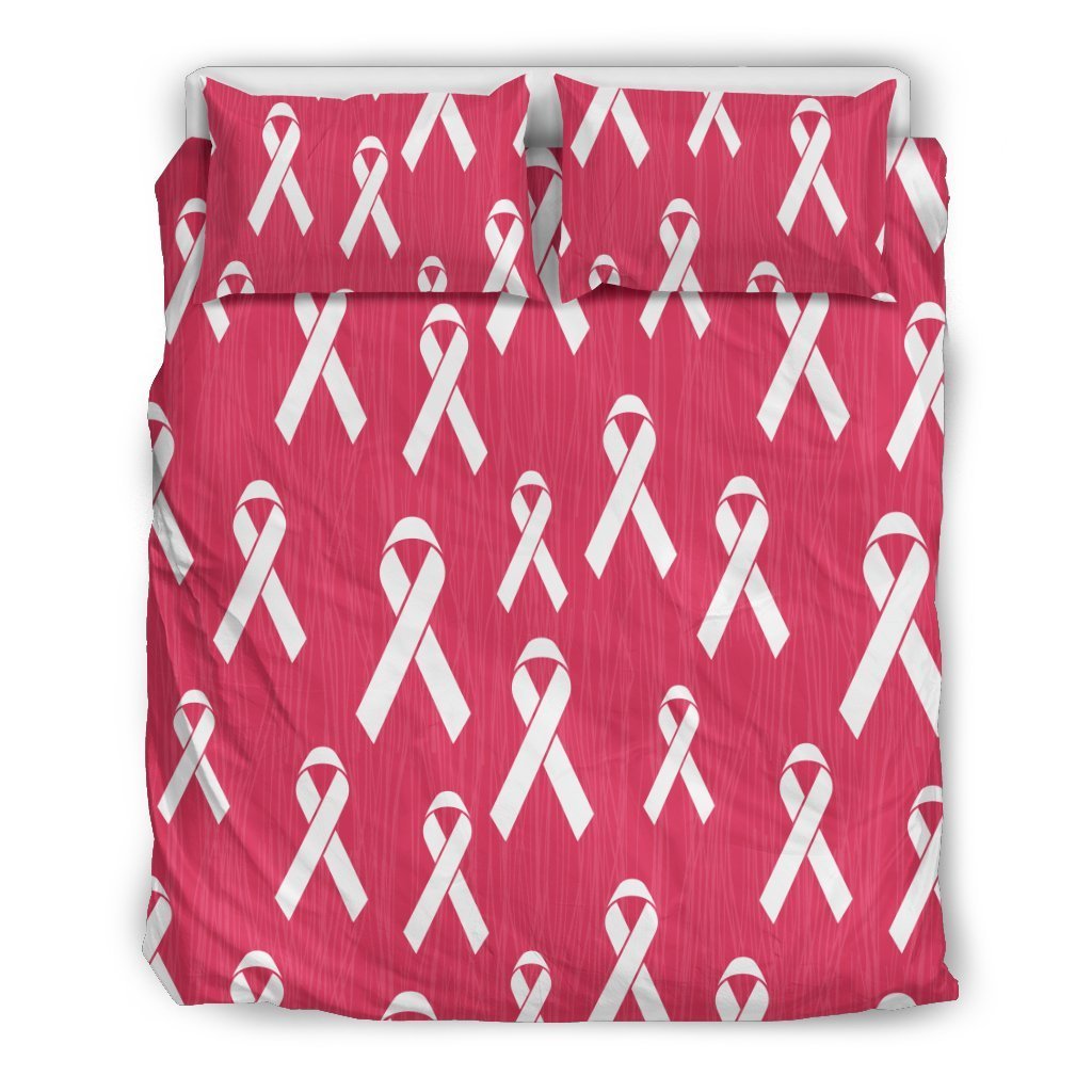 Breast Cancer Awareness Symbol Duvet Cover Bedding Set