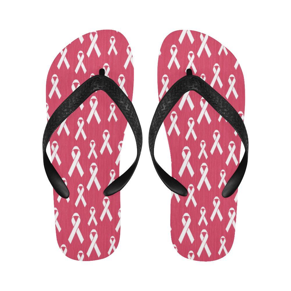 Breast Cancer Awareness Symbol Flip Flops-JTAMIGO.COM