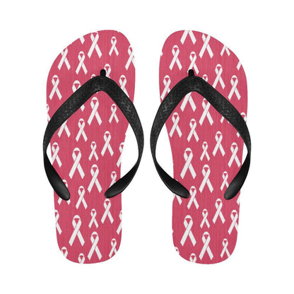 Breast Cancer Awareness Symbol Flip Flops-JTAMIGO.COM