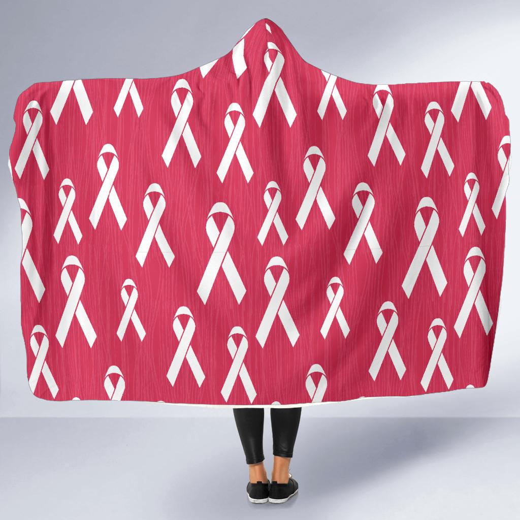 Breast Cancer Awareness Symbol Hooded Blanket-JTAMIGO.COM