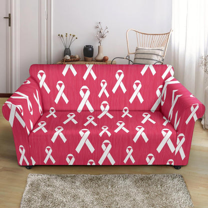 Breast Cancer Awareness Symbol Loveseat Slipcover-JTAMIGO.COM