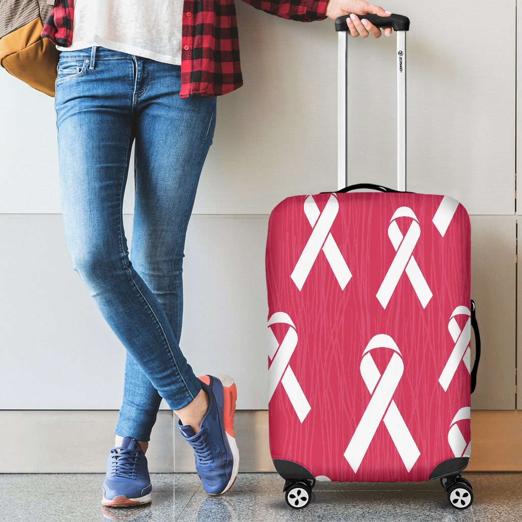 Breast Cancer Awareness Symbol Luggage Cover Protector