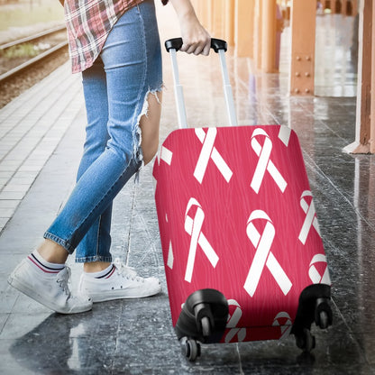 Breast Cancer Awareness Symbol Luggage Cover Protector