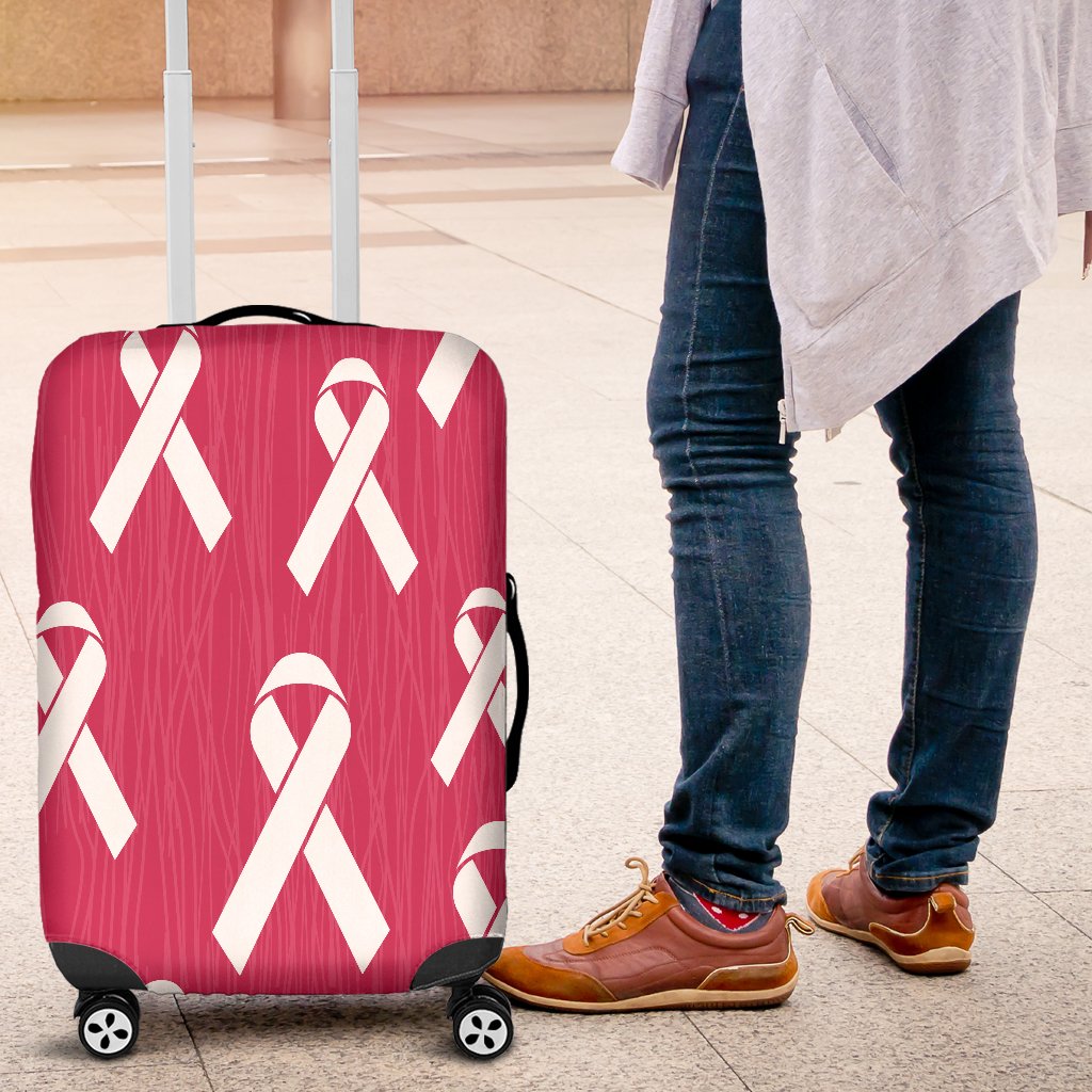 Breast Cancer Awareness Symbol Luggage Cover Protector