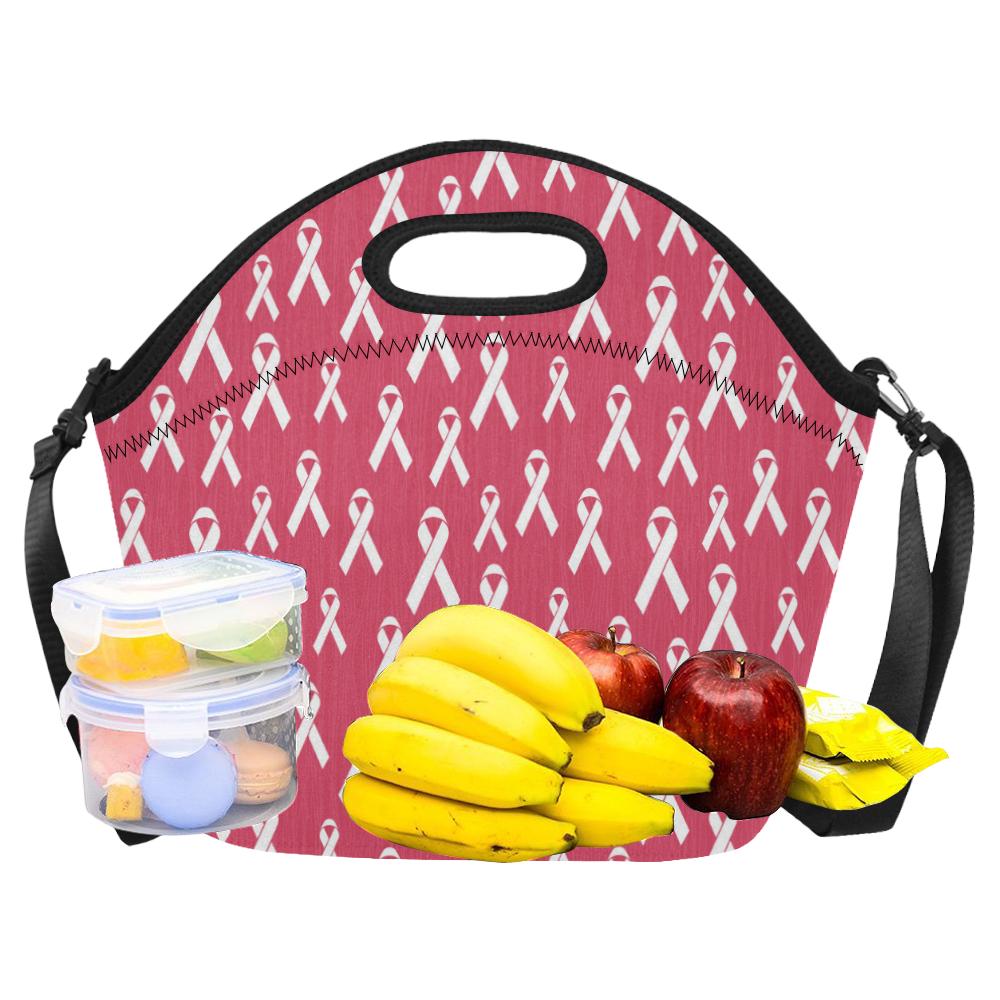 Breast Cancer Awareness Symbol Neoprene Lunch Bag (Model 1669)(Large)-JTAMIGO.COM
