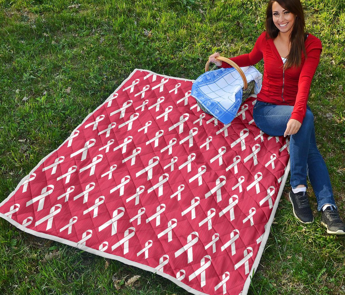 Breast Cancer Awareness Symbol Premium Quilt-JTAMIGO.COM