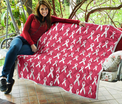 Breast Cancer Awareness Symbol Premium Quilt-JTAMIGO.COM