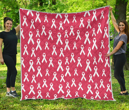 Breast Cancer Awareness Symbol Premium Quilt-JTAMIGO.COM