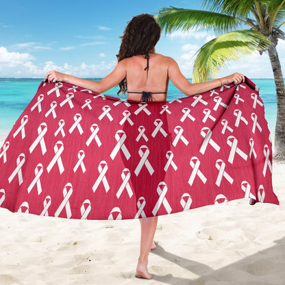 Breast Cancer Awareness Symbol Sarong Pareo Wrap