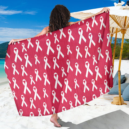 Breast Cancer Awareness Symbol Sarong Pareo Wrap